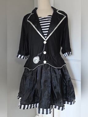 Dark Mad Hatter Girl Dress BY Suit Yourself XXL Halloween Dress *Flaw*